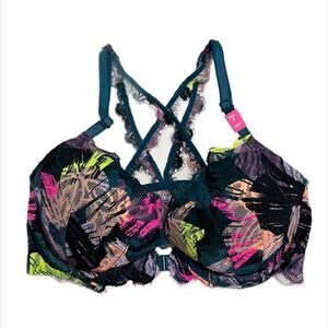 Victoria’s Secret Pink Date Push Up Padded racerback front closure bra 34D